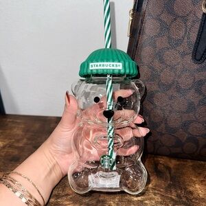 Starbucks Clear Glass Bearista Cup ✨